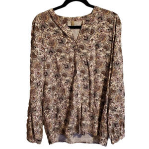 Soyaconcept Large Abstract Floral oversized lightweight rayon blouse